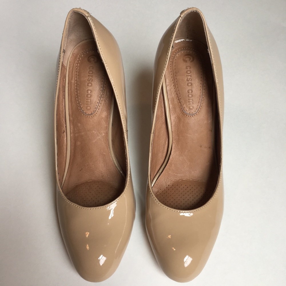 Corso Como Del Patent Leather Nude Pump Size 7
